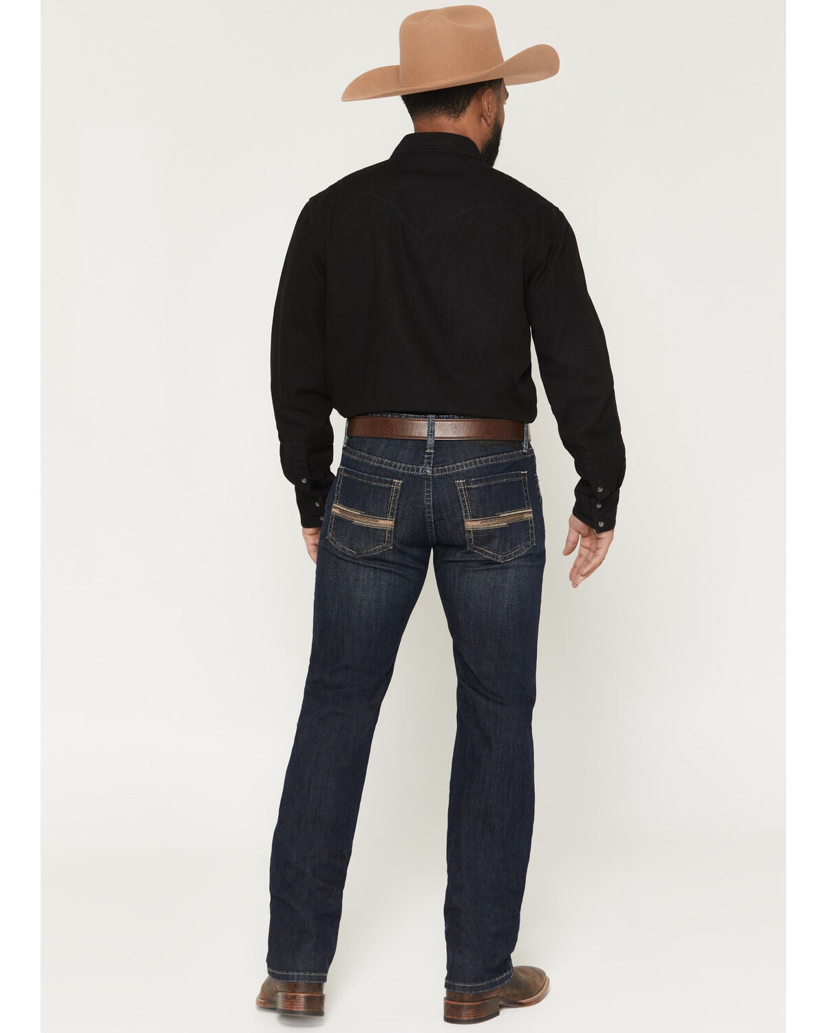 Image #3 - Rock & Roll Denim Men's Dark Wash Revolver Slim Straight Reflex Stretch Denim Jeans, Dark Wash, hi-res