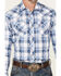 Image #3 - Wrangler Retro Men's Plaid Print Long Sleeve Snap Western Shirt, Blue, hi-res