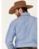 Rough Stock By Panhandle Men's Chambray Fancy Long Sleeve Snap Western Shirt , Blue, hi-res