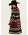 Image #4 - Cotton & Rye Women's Southwestern Print Long Concho Cardigan, Burgundy, hi-res