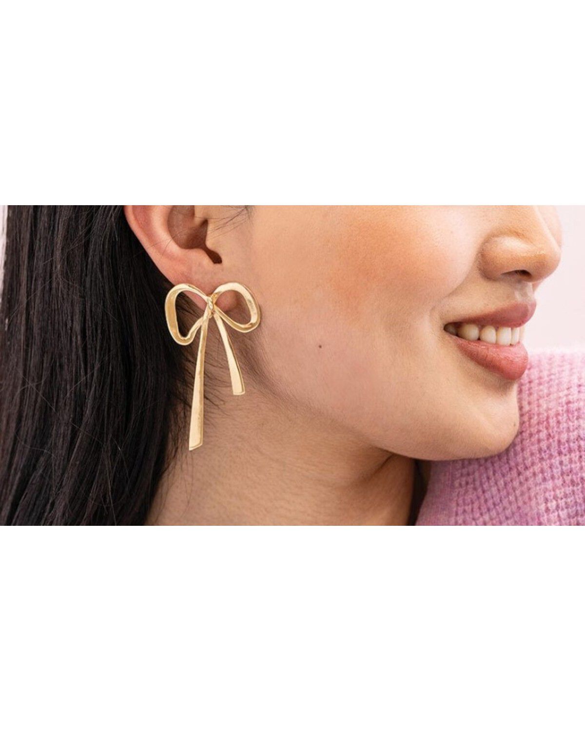 Image #2 - Ink + Alloy Women's Katie Large Ribbon Bow Earrings, Multi, hi-res