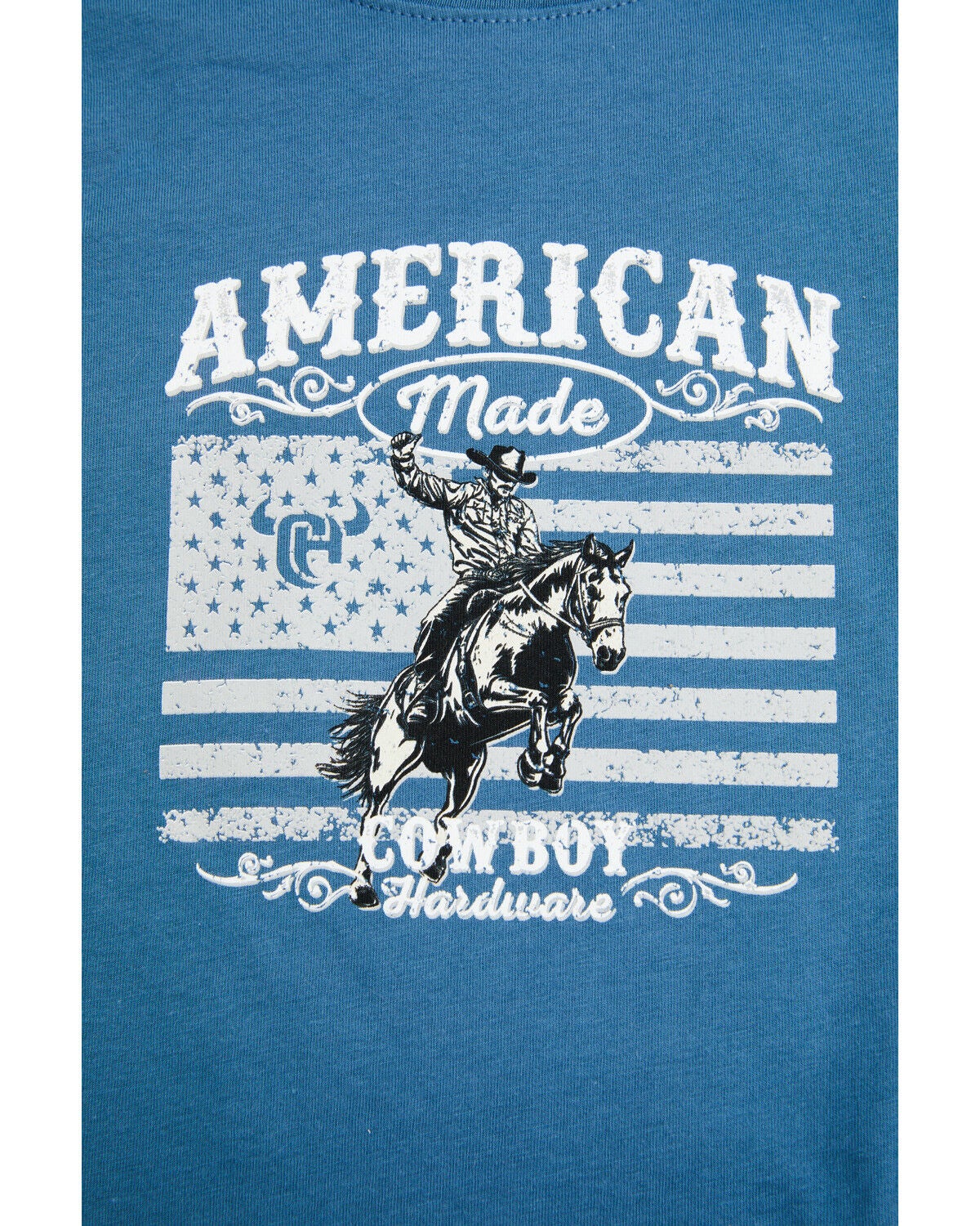 Image #2 - Cowboy Hardware Toddler Boys' American Made Short Sleeve Graphic T-Shirt, Blue, hi-res