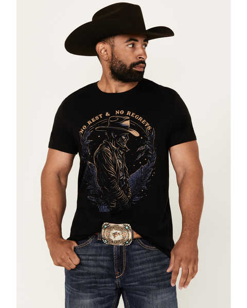 Cody James Men's No Regrets Cowboy Short Sleeve Graphic T-Shirt , , hi-res