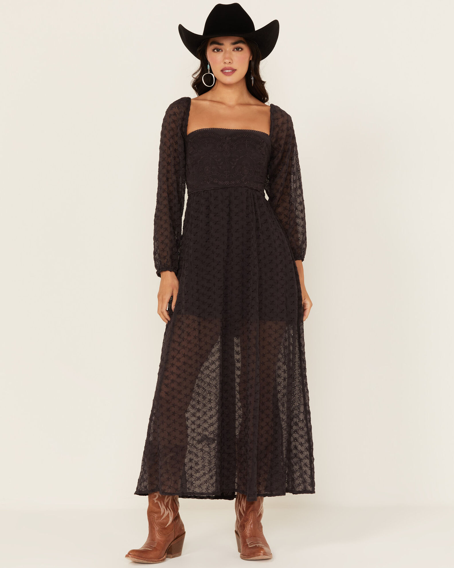 Free People Women s Malina Long Sleeve Maxi Dress Country Outfitter