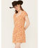 Image #1 - Wild Moss Women's Floral Print Mini Dress, Mustard, hi-res