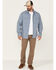 Image #2 - Brothers and Sons Men's Plaid Performance Long Sleeve Button-Down Western Shirt , Light Blue, hi-res