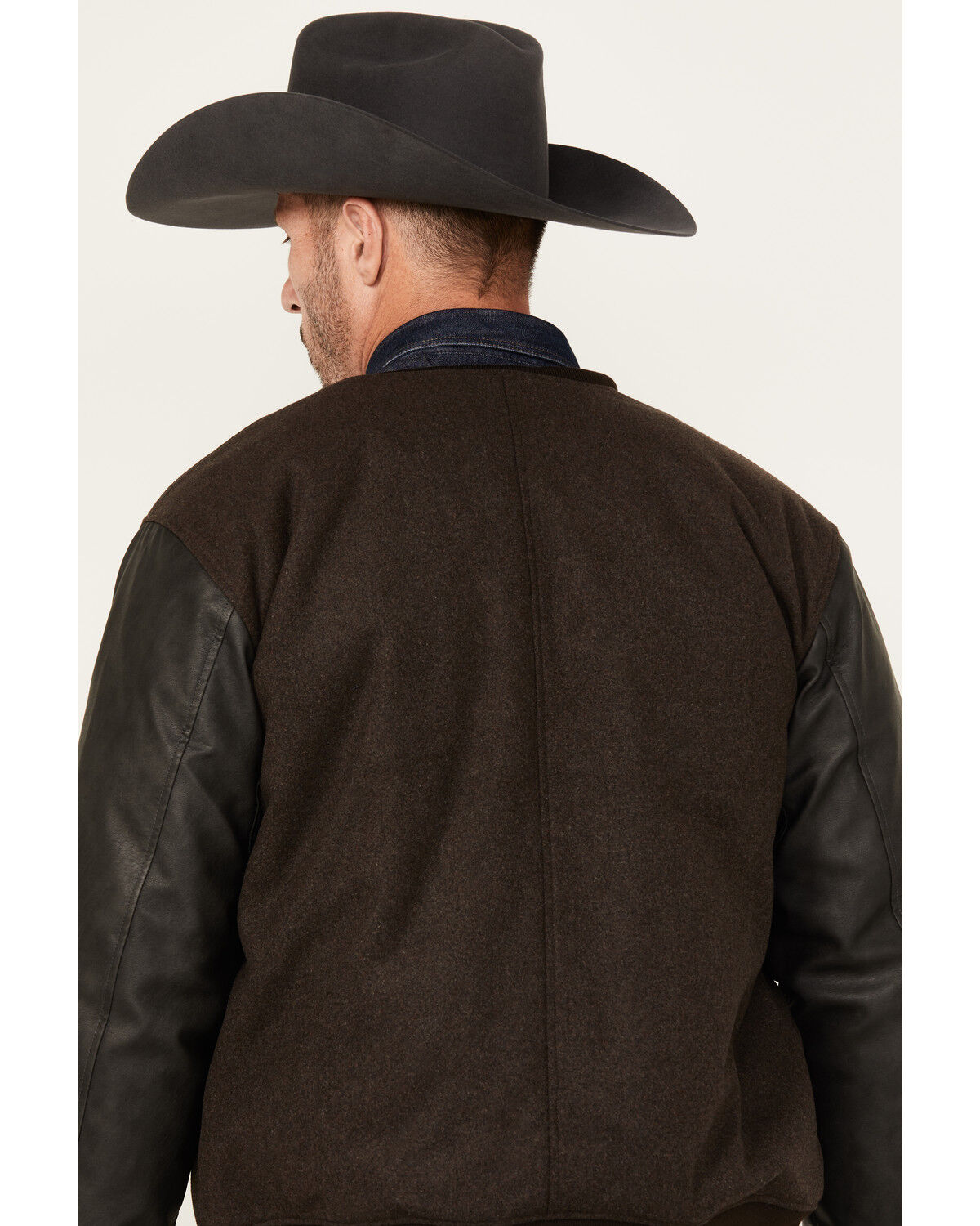 Image #4 - Cody James Men's Brighton Varsity Wool Jacket, Brown, hi-res