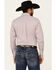 Wrangler 20X Men's Burgundy Small Geo Print Performance Long Sleeve Button-Down Western Shirt , Burgundy, hi-res