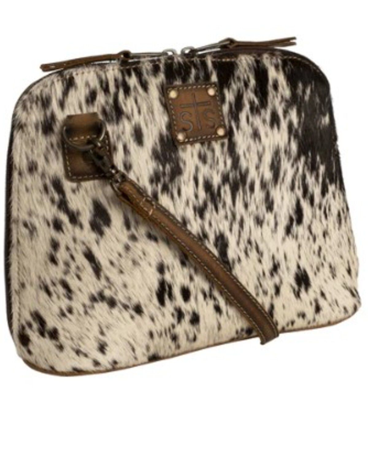 Image #2 - STS Ranchwear by Carroll Women's Wheezy Cowhide Crossbody Bag, Brown, hi-res