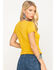 Image #2 - Rock & Roll Denim Women's V-Neck Punchy Graphic Tee, Dark Yellow, hi-res