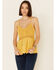 Very J Women's Crochet Embroidered Cami Tank Top , Mustard, hi-res