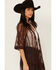 Image #2 - Shyanne Women's Long Knit Lace Kimono, Dark Brown, hi-res