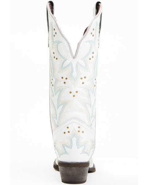 Image #5 - Laredo Women's Adrian Wide Calf Western Boots - Snip Toe, White, hi-res