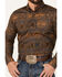 Image #3 - Cody James Men's Winding Roads Paisley Print Long Sleeve Button-Down Stretch Western Shirt - Big , Chocolate, hi-res