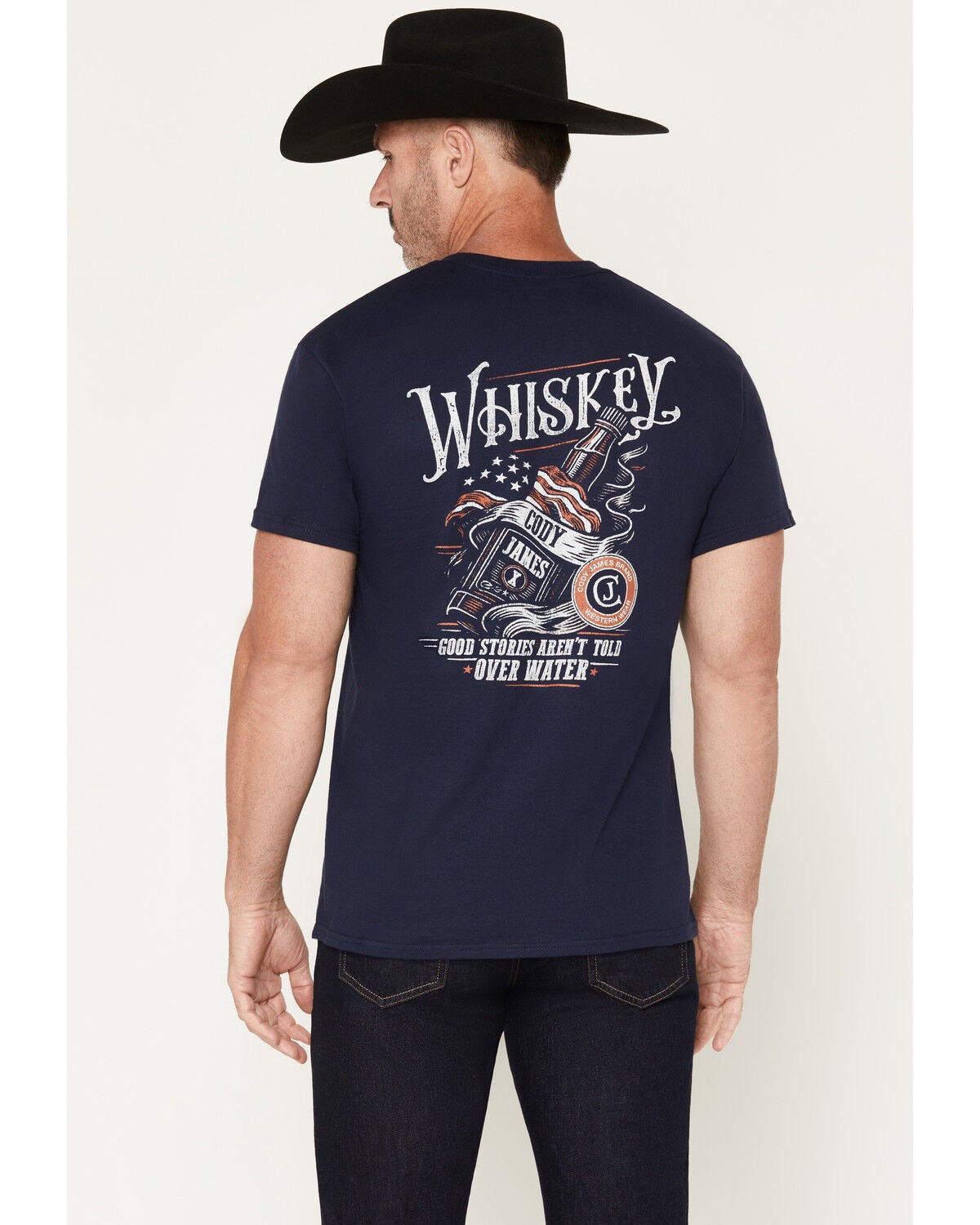 Image #1 - Cody James Men's Good Stories Short Sleeve Graphic T-Shirt, Navy, hi-res