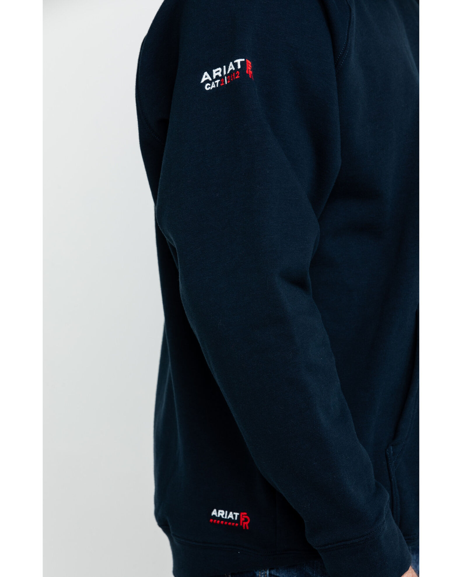 Image #5 - Ariat Men's FR Primo Fleece Logo Hooded Work Sweatshirt, , hi-res