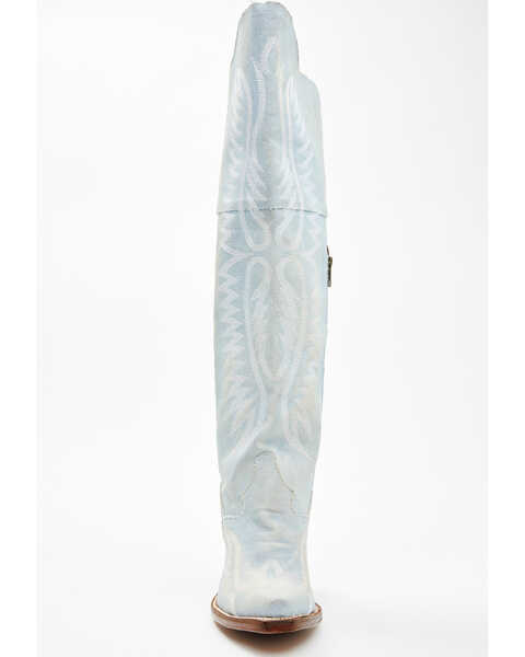 Image #4 - Dan Post Women's Denim Tall Western Boots - Snip Toe , Blue, hi-res