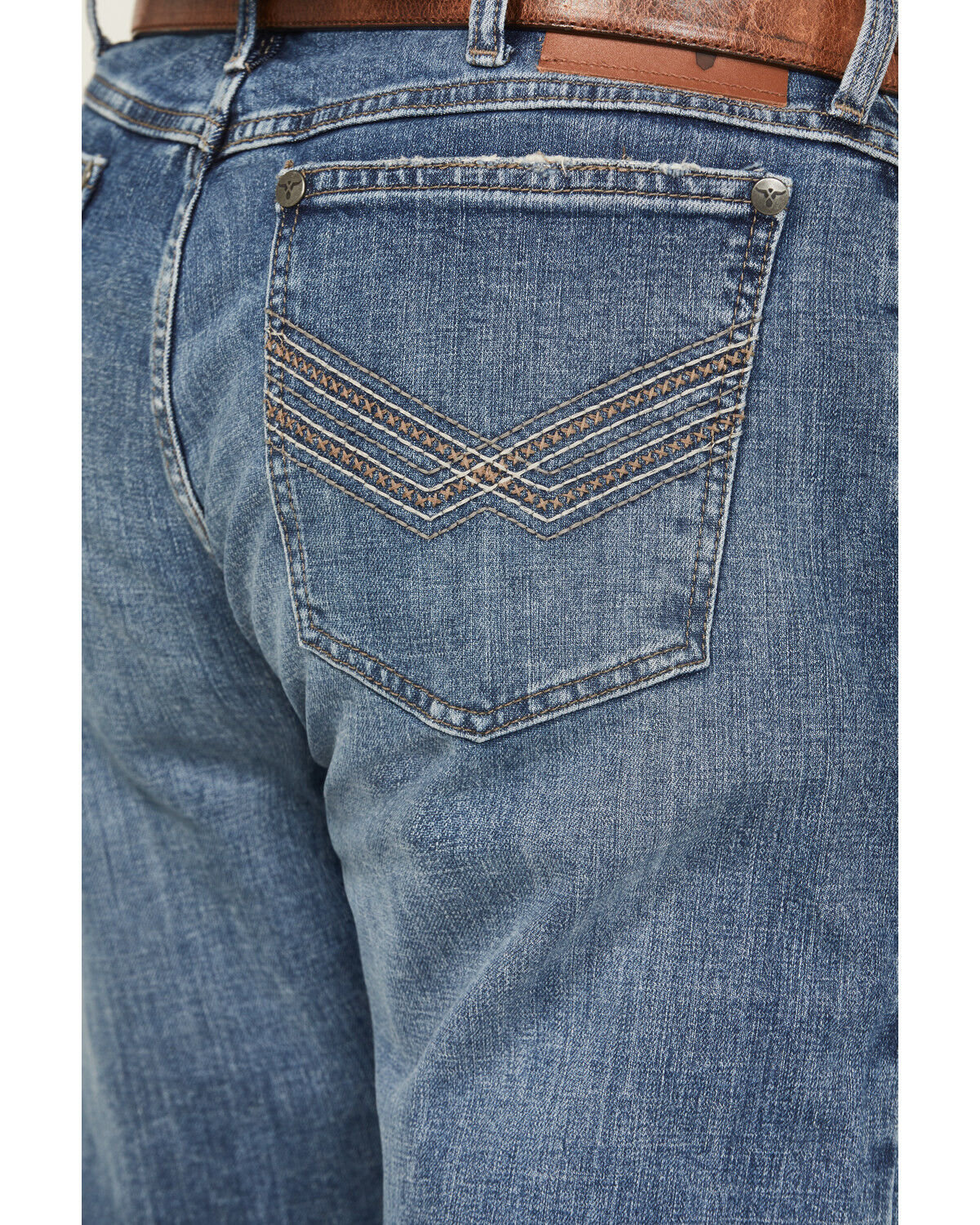 Image #4 - Wrangler Men's 42MWX 20X Medium Wash Slim Fit Bootcut Stretch Denim Jeans, Medium Wash, hi-res