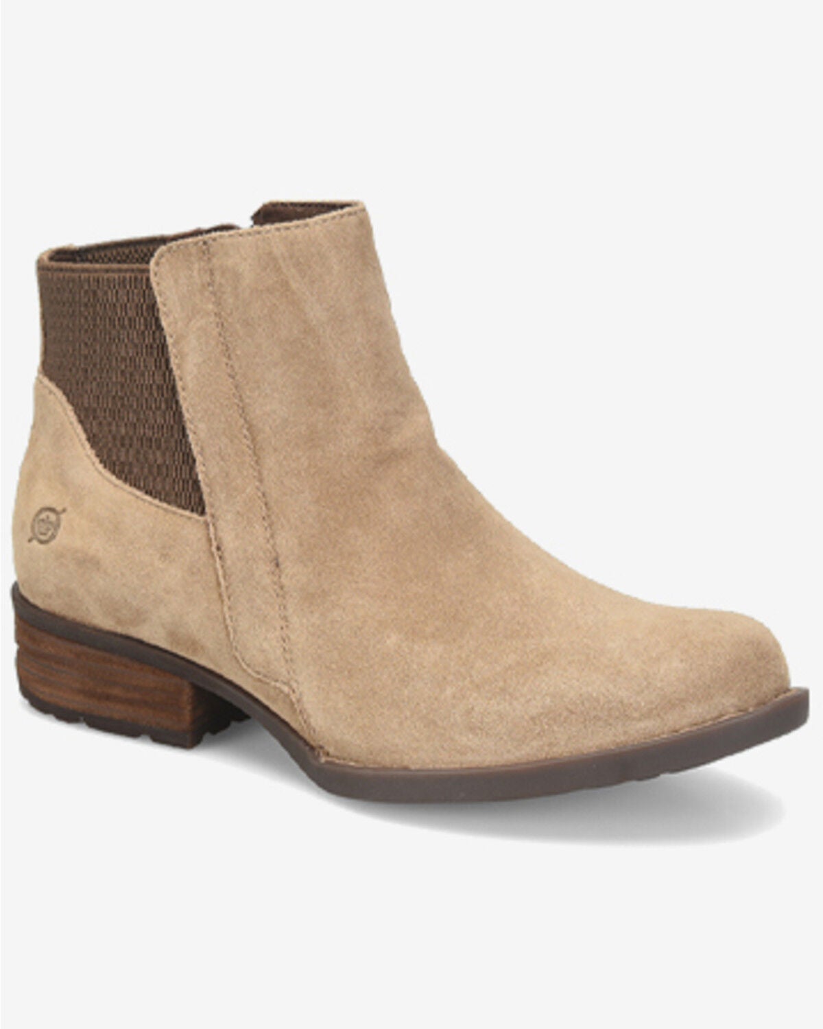 Born Women's Kendyl Suede Casual Booties - Round Toe, Taupe, hi-res