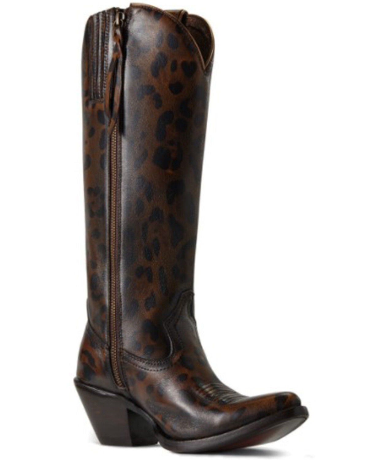 leopard print western boots