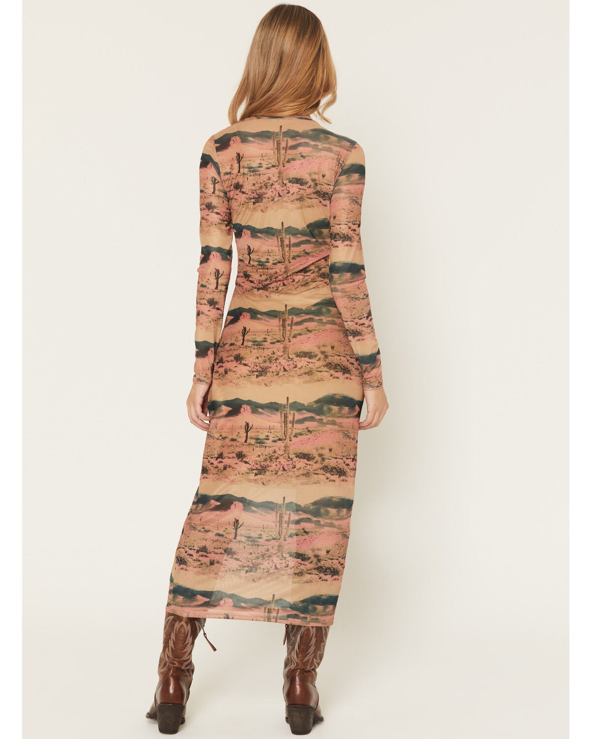 Wrangler Retro Women's Landscape Long Sleeve Mesh Maxi Dress - Country  Outfitter