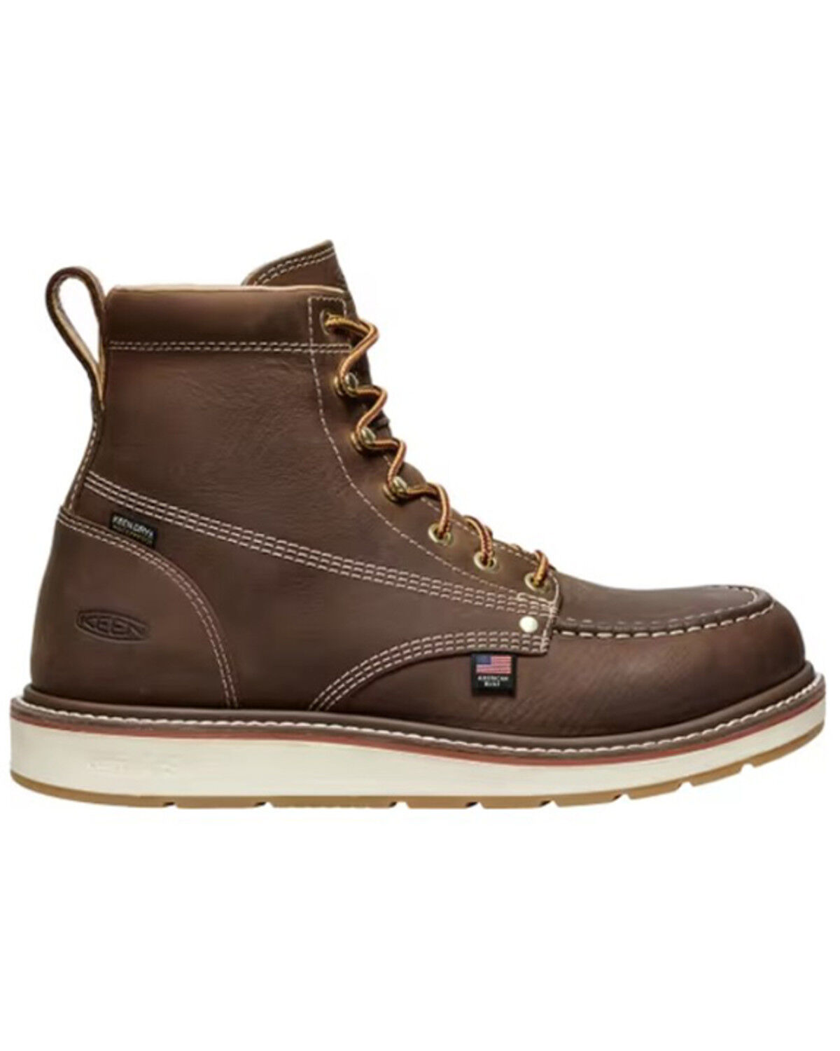 Image #2 - Keen Men's 6" Liberty Waterproof Moc Work Boots - Composite Toe, Brown, hi-res