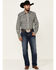 Cinch Men's Modern Fit Multi Small Plaid Long Sleeve Snap Western Shirt , Multi, hi-res