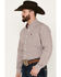 Image #2 - Cinch Men's Plaid Print Long Sleeve Button Down Western Shirt , White, hi-res