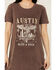 Image #3 - Blended Women's Austin Short Sleeve Graphic Midi T-Shirt Dress, Dark Brown, hi-res