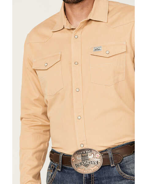 Image #3 - Kimes Ranch Men's Boot Barn Exclusive James Long Sleeve Snap Western Shirt , Tan, hi-res