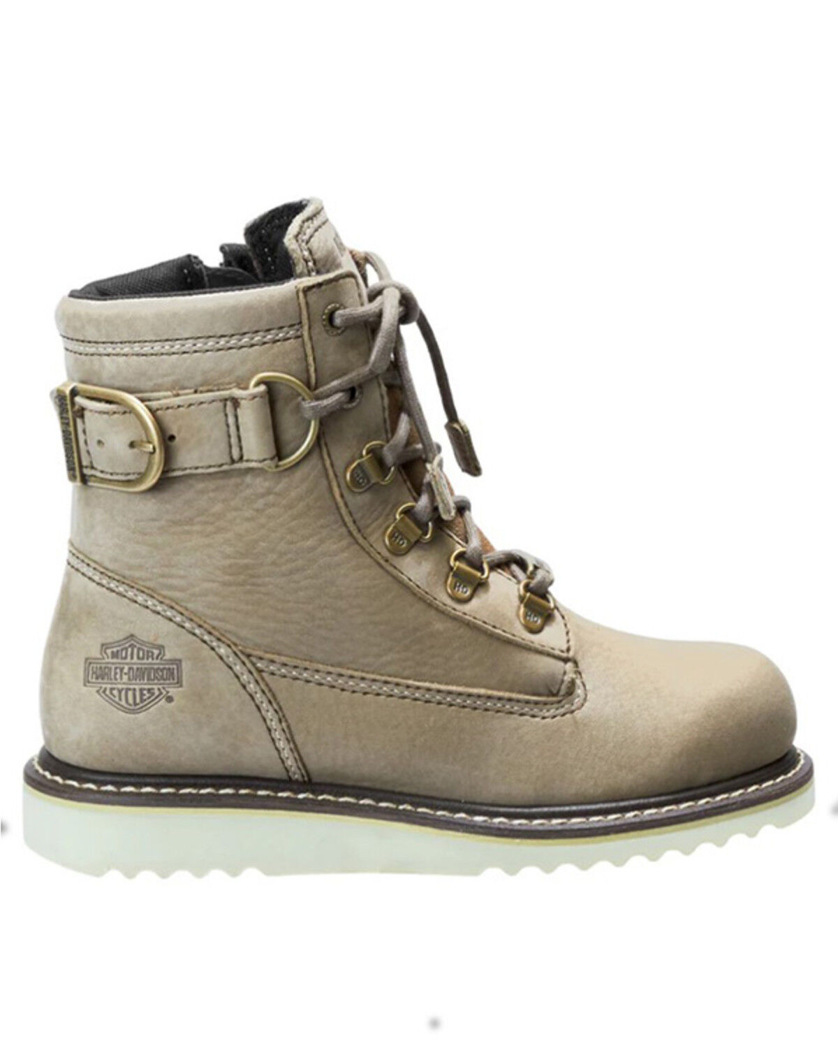 Image #2 - Harley Davidson Women's Marconi Moto Boots - Round Toe, Brown, hi-res
