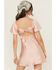 Image #4 - Originality Women's Emma Satin Mini Dress, Rose, hi-res
