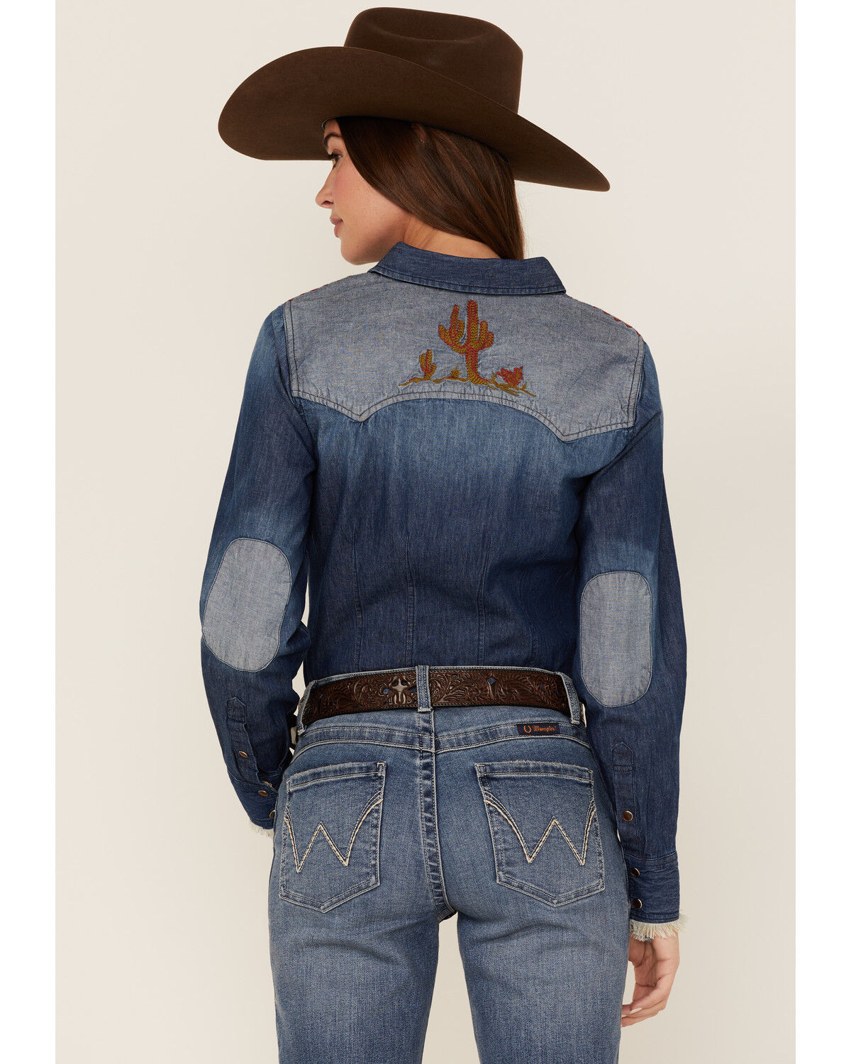 Image #4 - Tasha Polizzzi Women's Arizona Denim Embroidered Shirt, Blue, hi-res