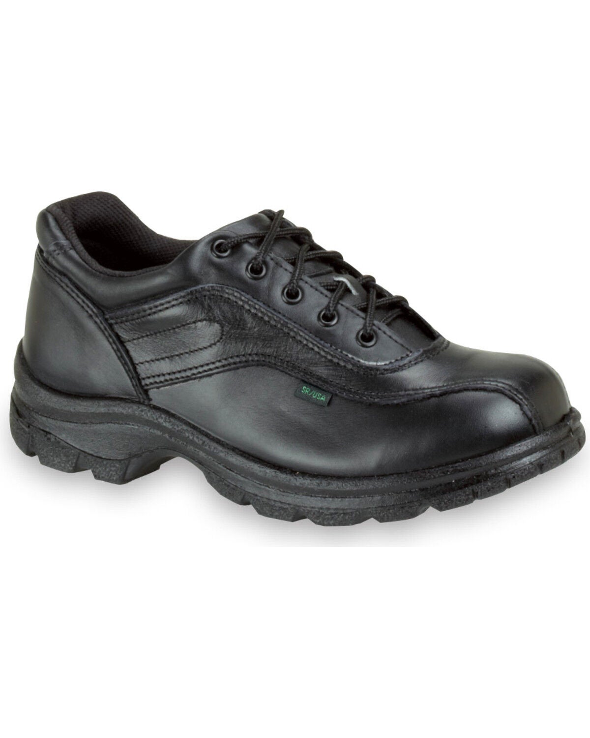 Thorogood Men's SoftStreets Double Track USA Postal Certified Oxfords, Black, hi-res