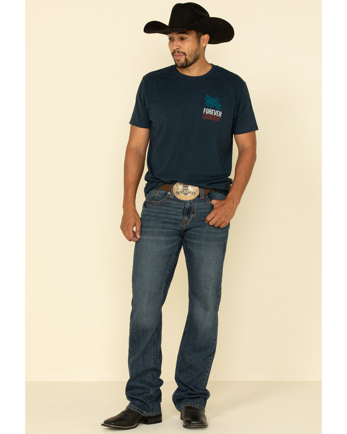 Image #5 - Cody James Men's Forever Cowboy Graphic Short Sleeve T-Shirt, Blue, hi-res