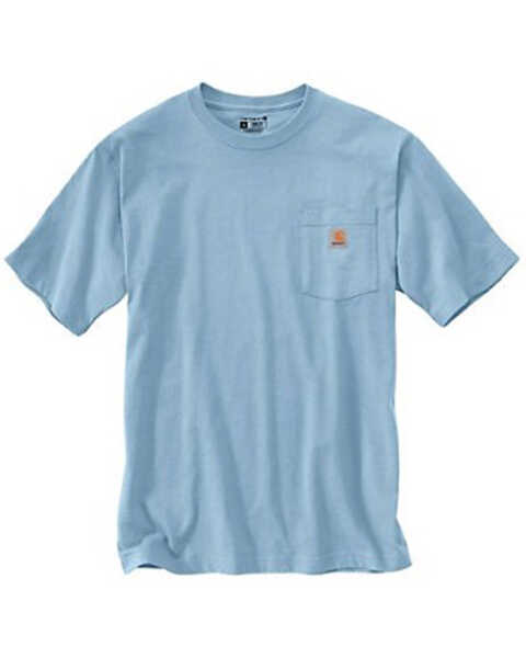Carhartt Men's Loose Fit Heavyweight Short Sleeve Graphic Work T-Shirt - Tall, Light Blue, hi-res