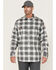 Image #1 - Hawx Men's FR Plaid Print Long Sleeve Button Down Work Shirt , Grey, hi-res