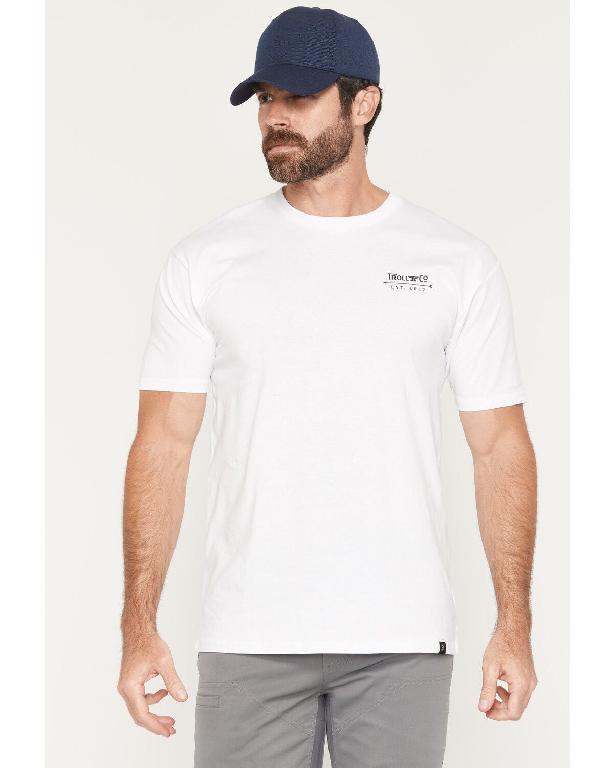 Image #2 - Troll Co Men's DHCM Hard Hat Short Sleeve T-Shirt, White, hi-res