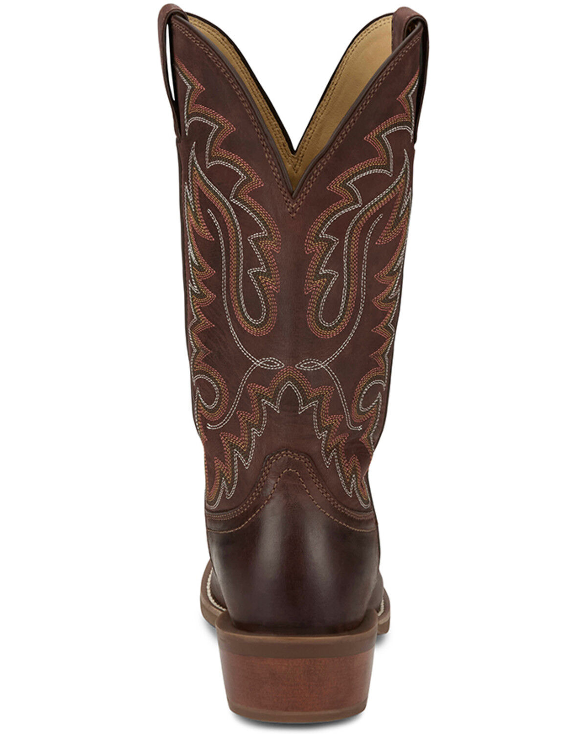 Image #5 - Justin Men's Cowboy Town Bay Western Boots - Square Toe, Brown, hi-res