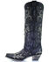 Image #4 - Corral Women's Tall Studded Overlay & Crystals Western Boots - Snip Toe, , hi-res