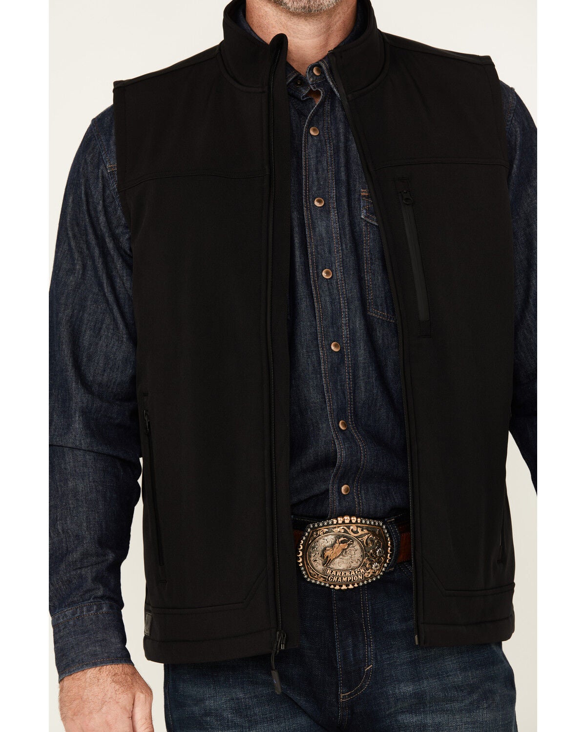 Image #3 - Cody James Men's Estacado Concealed Carry Softshell Vest - Big, Black, hi-res