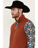 Image #2 - RANK 45® Men's Baygen Colorblock Pullover, Dark Orange, hi-res