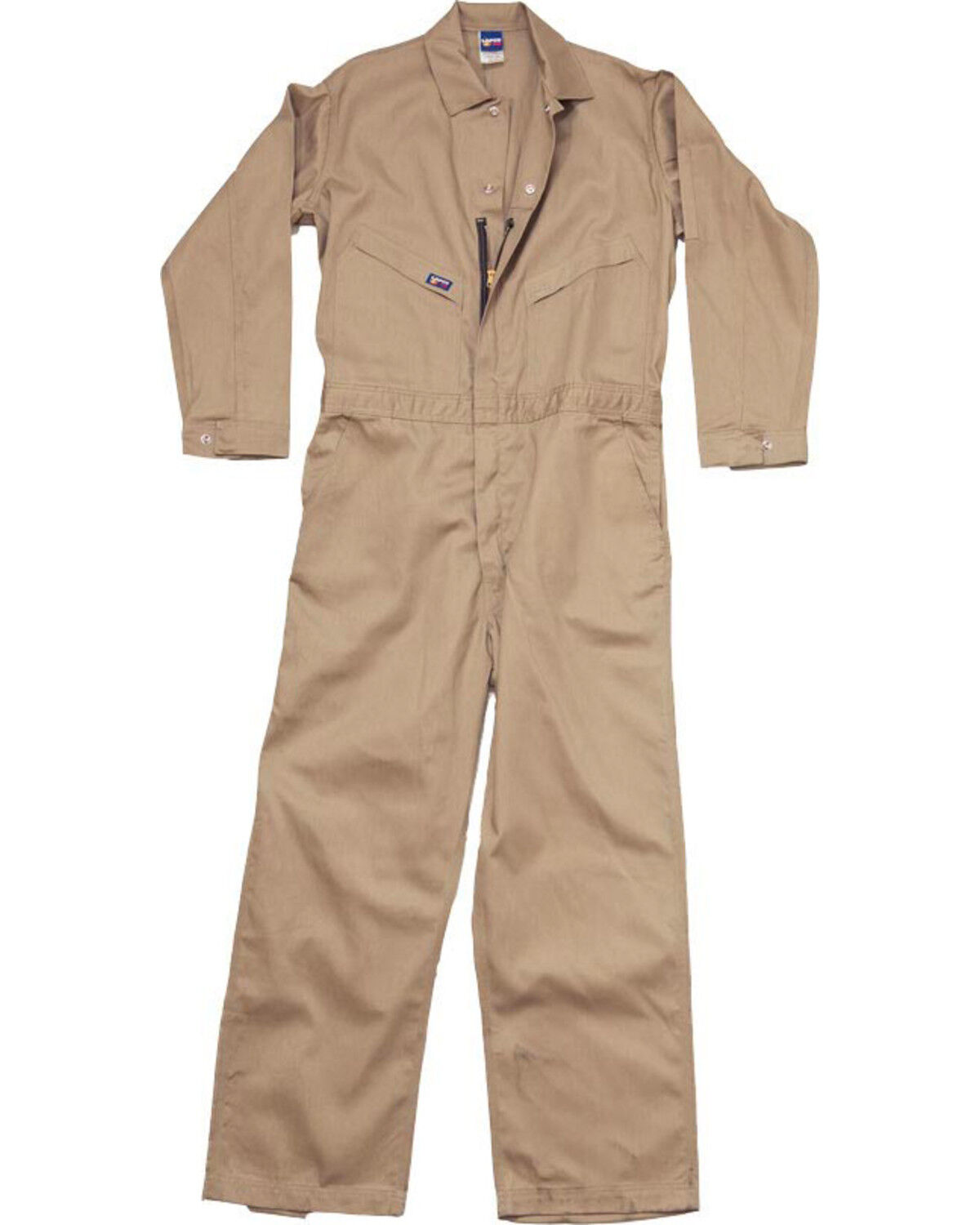Image #1 - Lapco Men's FR Deluxe Coveralls, Beige/khaki, hi-res