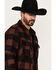 Image #2 - Brothers and Sons Men's Plaid Print Wool Western Jacket, Red, hi-res