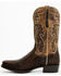 Image #2 - Dan Post Men's Exotic Ostrich Leg Western Boots - Square Toe, Chocolate, hi-res
