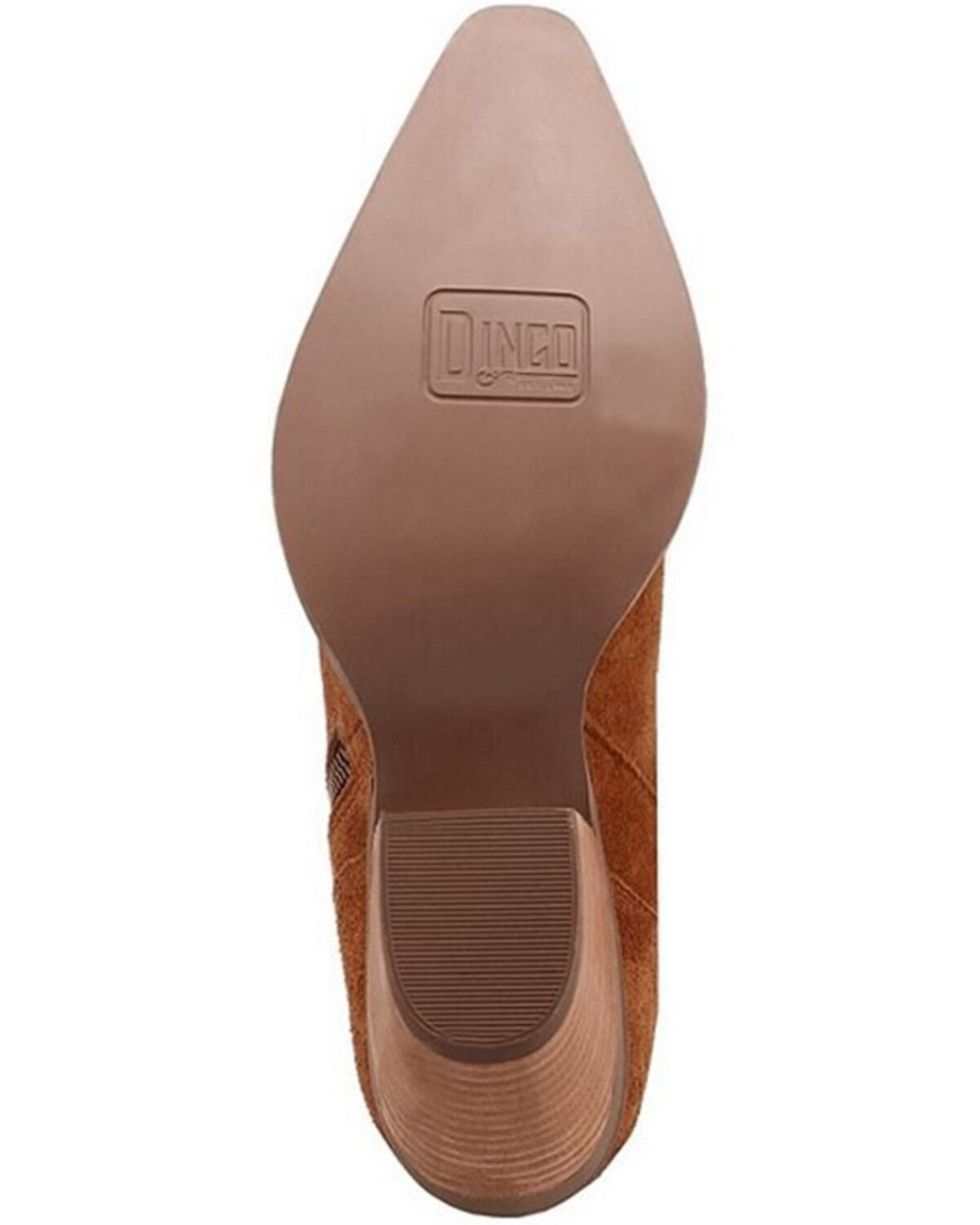 Image #7 - Dingo Women's Little Star Suede Western Booties - Snip Toe, Camel, hi-res