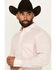 Image #2 - Wrangler X Cody Johnson Men's Checkered Print Long Sleeve Button-Down Western Shirt - Tall, Pink, hi-res
