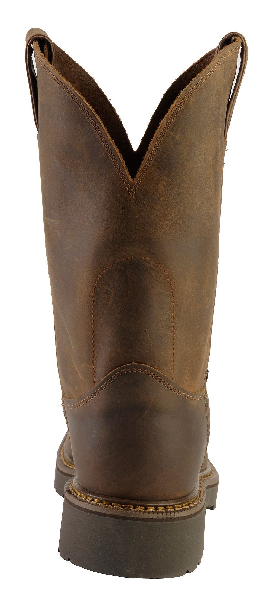 men's soft toe pull on work boots