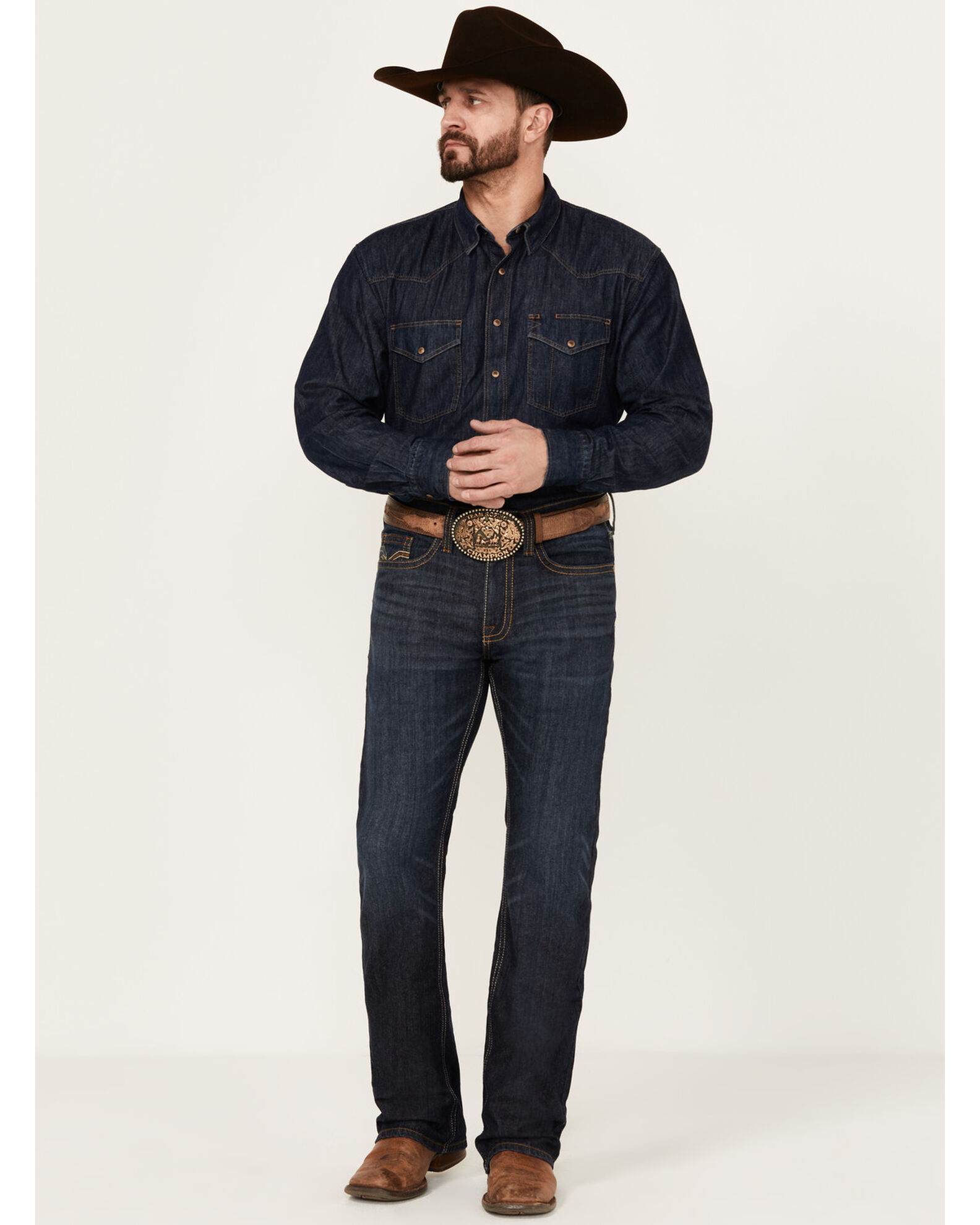 Product Name: Cody James Men's Dark Wash Night Hawk Slim Bootcut Stretch  Denim Jeans