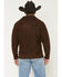 Image #4 - Cotton & Rye Men's Boot Barn Exclusive Solid Cable Knit Sweater, Dark Brown, hi-res